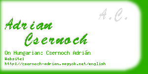 adrian csernoch business card